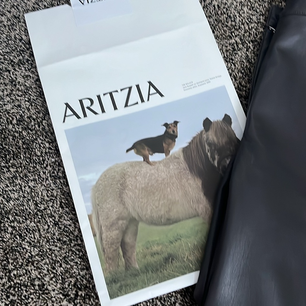 Aritzia Melina Leather Tall Pant in Peppercorn Grey, NWT - Picture 4 of 8